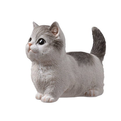 Sitting Cat Kitten Statue-Gray