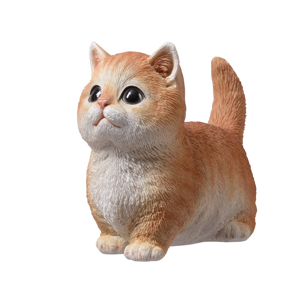 Sitting Cat Orange Tabby Statue