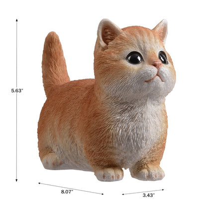Sitting Cat Orange Tabby Statue