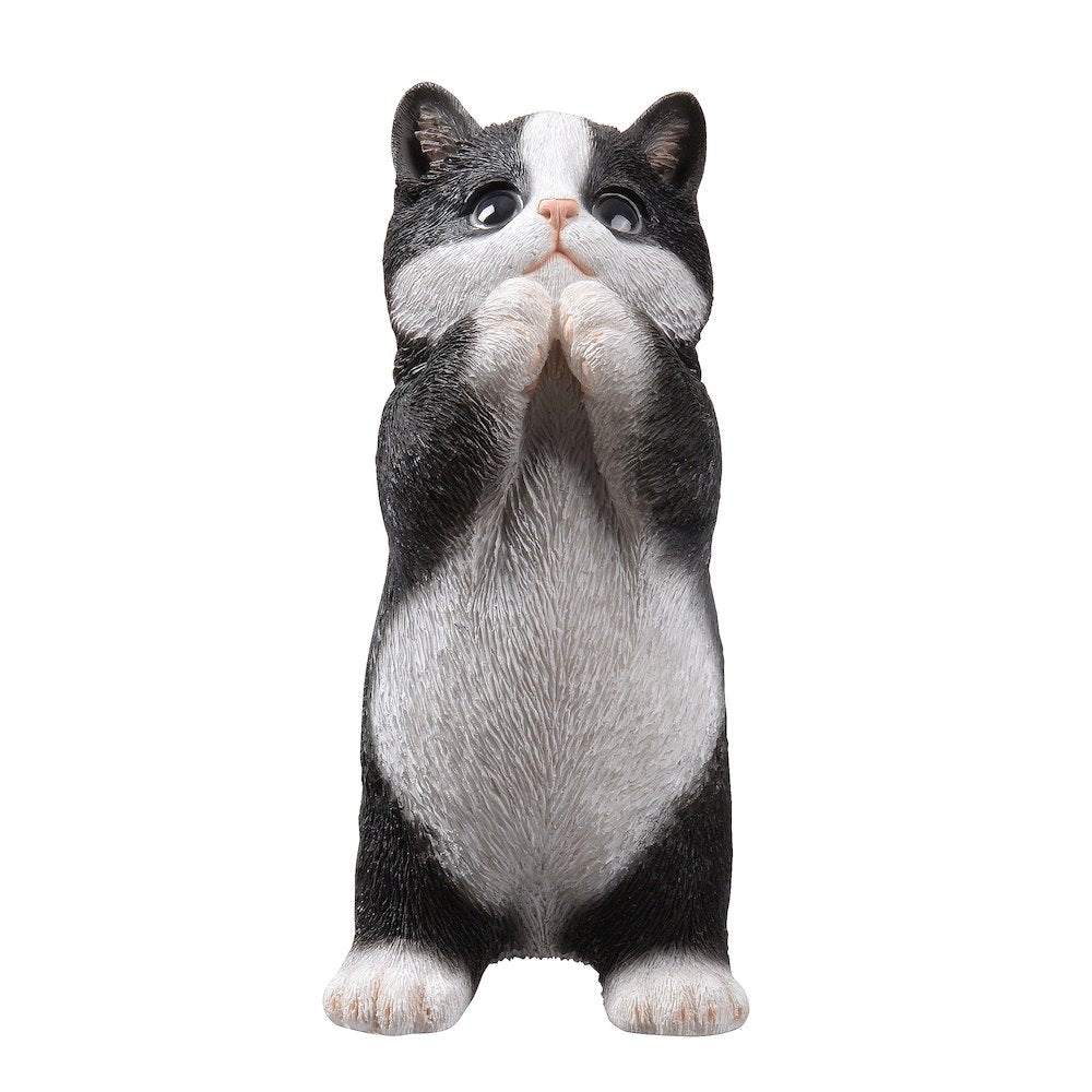 7" H Cow Cat Kitten Statue Praying