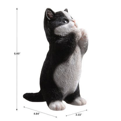 7" H Cow Cat Kitten Statue Praying