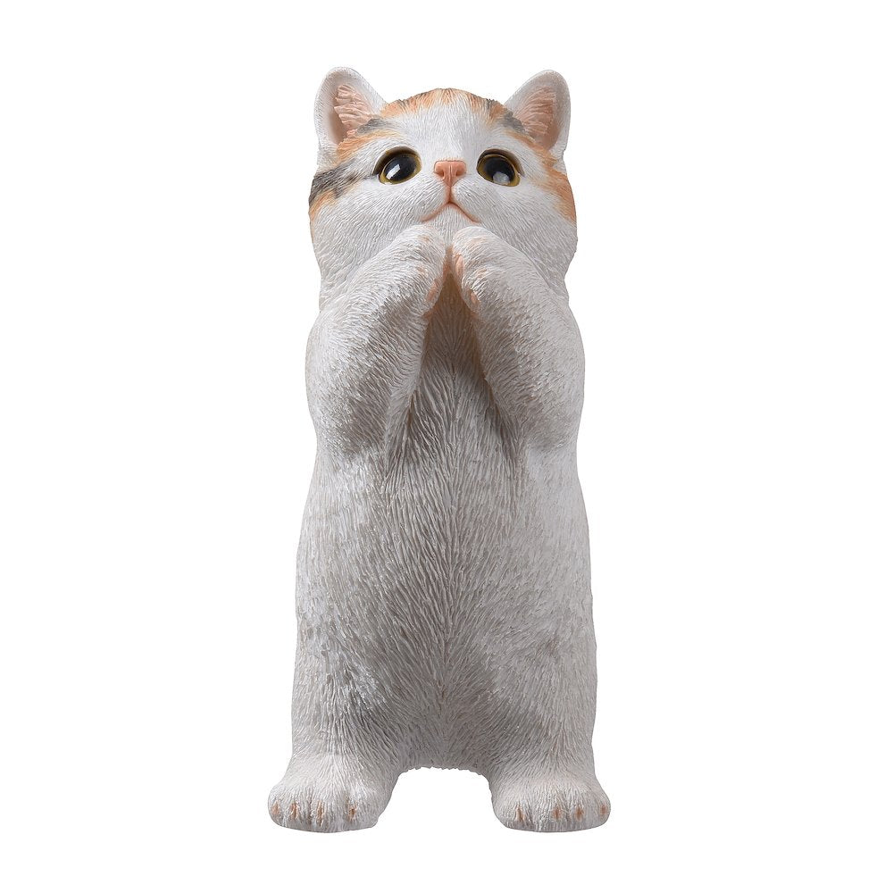 7" H Calico Cat Kitten Statue Praying