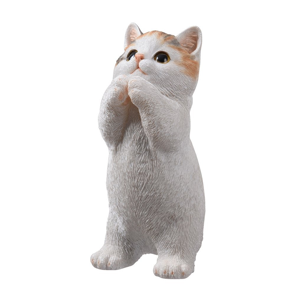 7" H Calico Cat Kitten Statue Praying