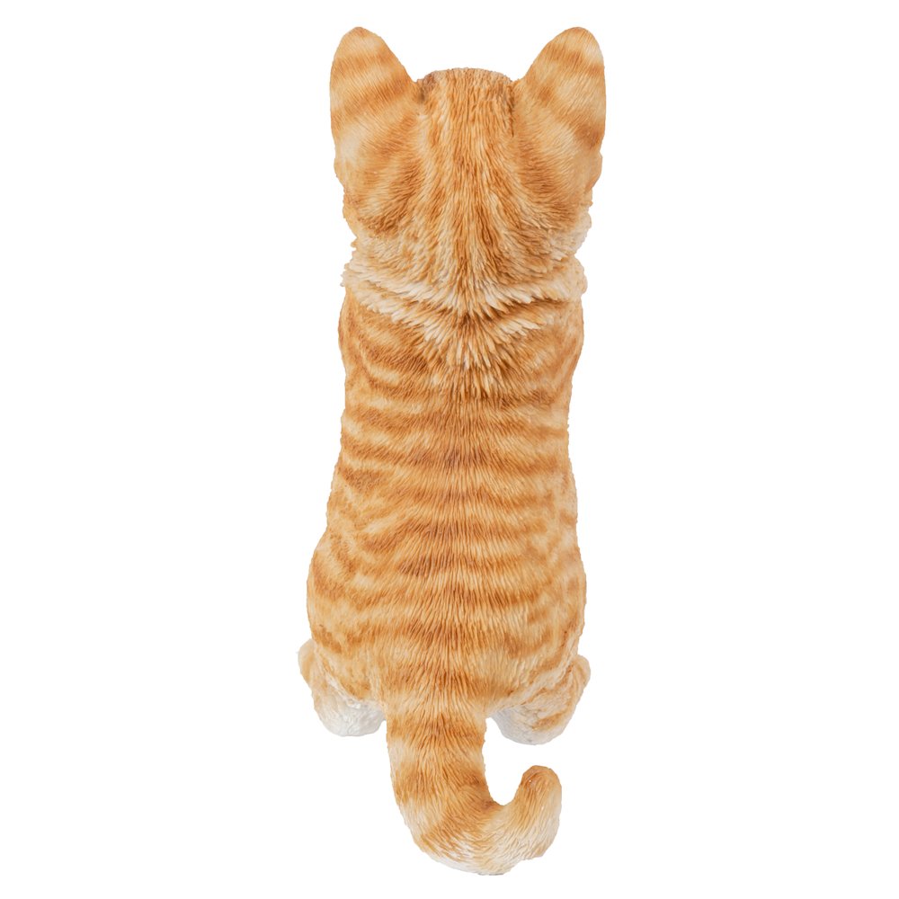 Playing Orange Tabby Kitten Statue