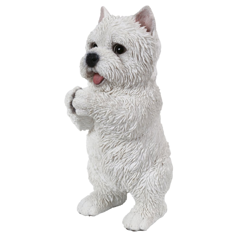 Westie Puppy Playing Statue