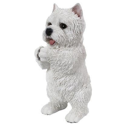 Westie Puppy Playing Statue