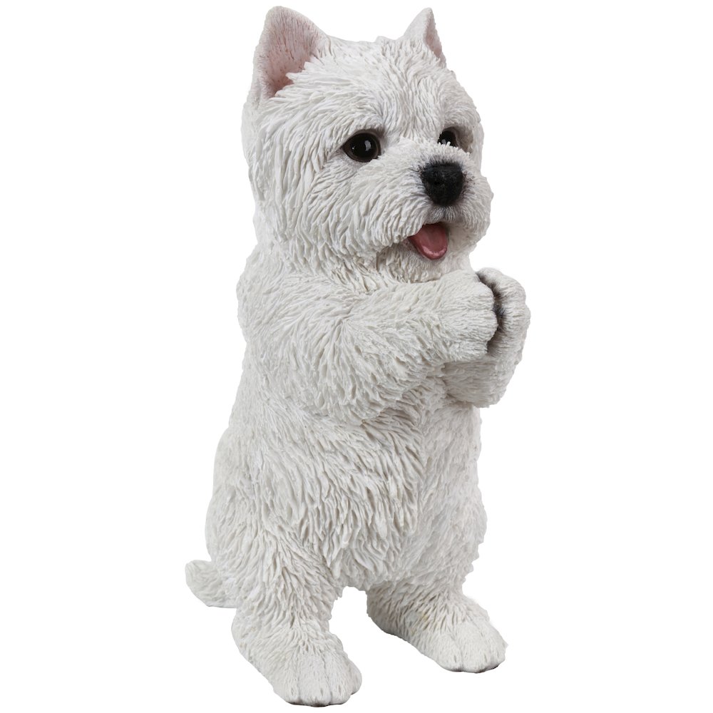 Westie Puppy Playing Statue