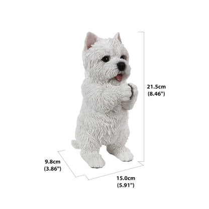 Westie Puppy Playing Statue