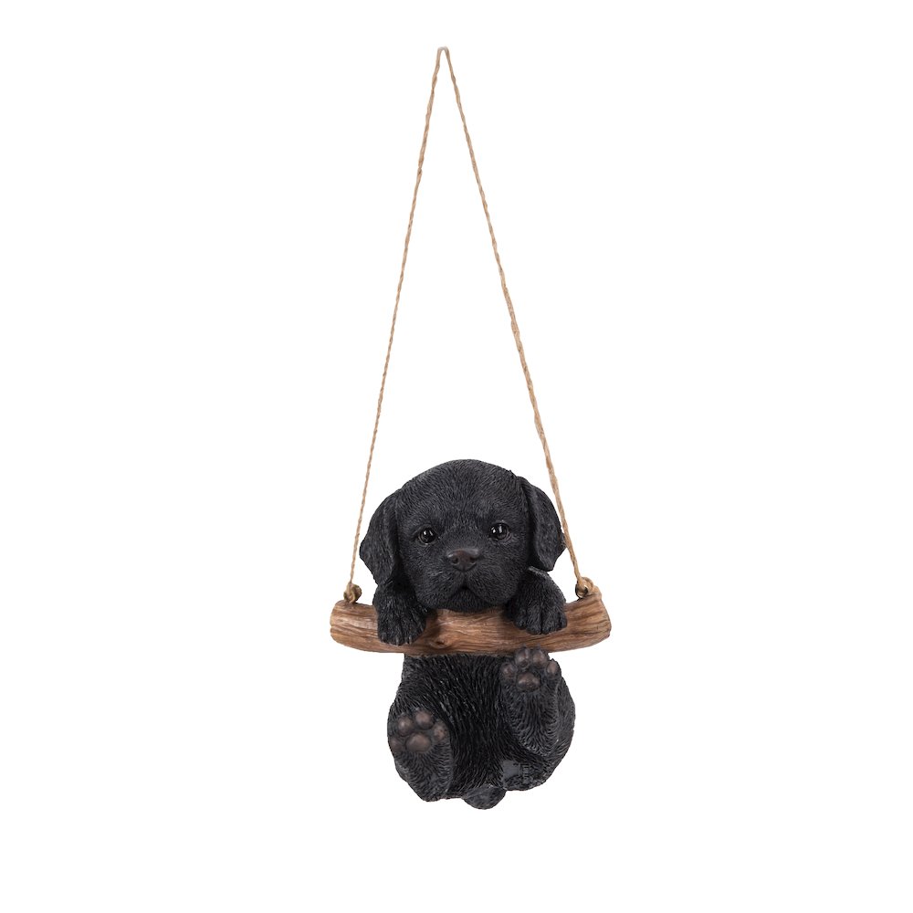 Hanging Black Lab Puppy Statue
