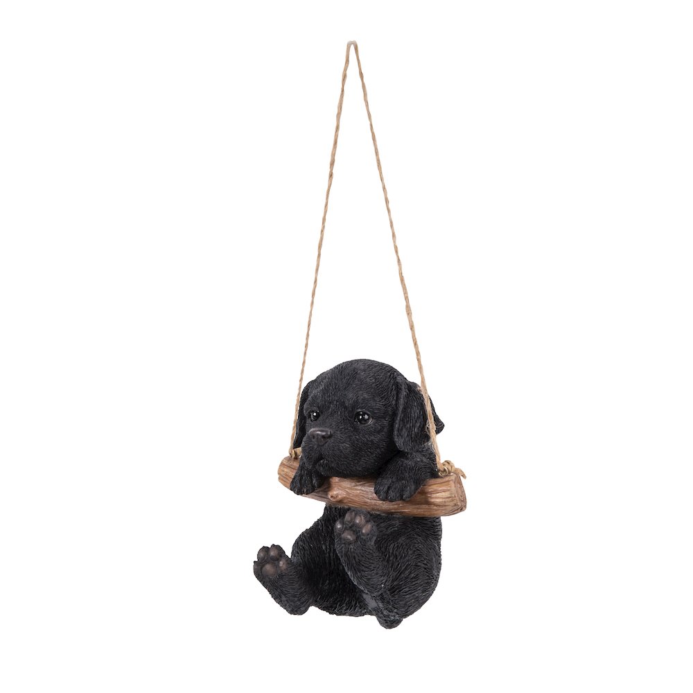 Hanging Black Lab Puppy Statue