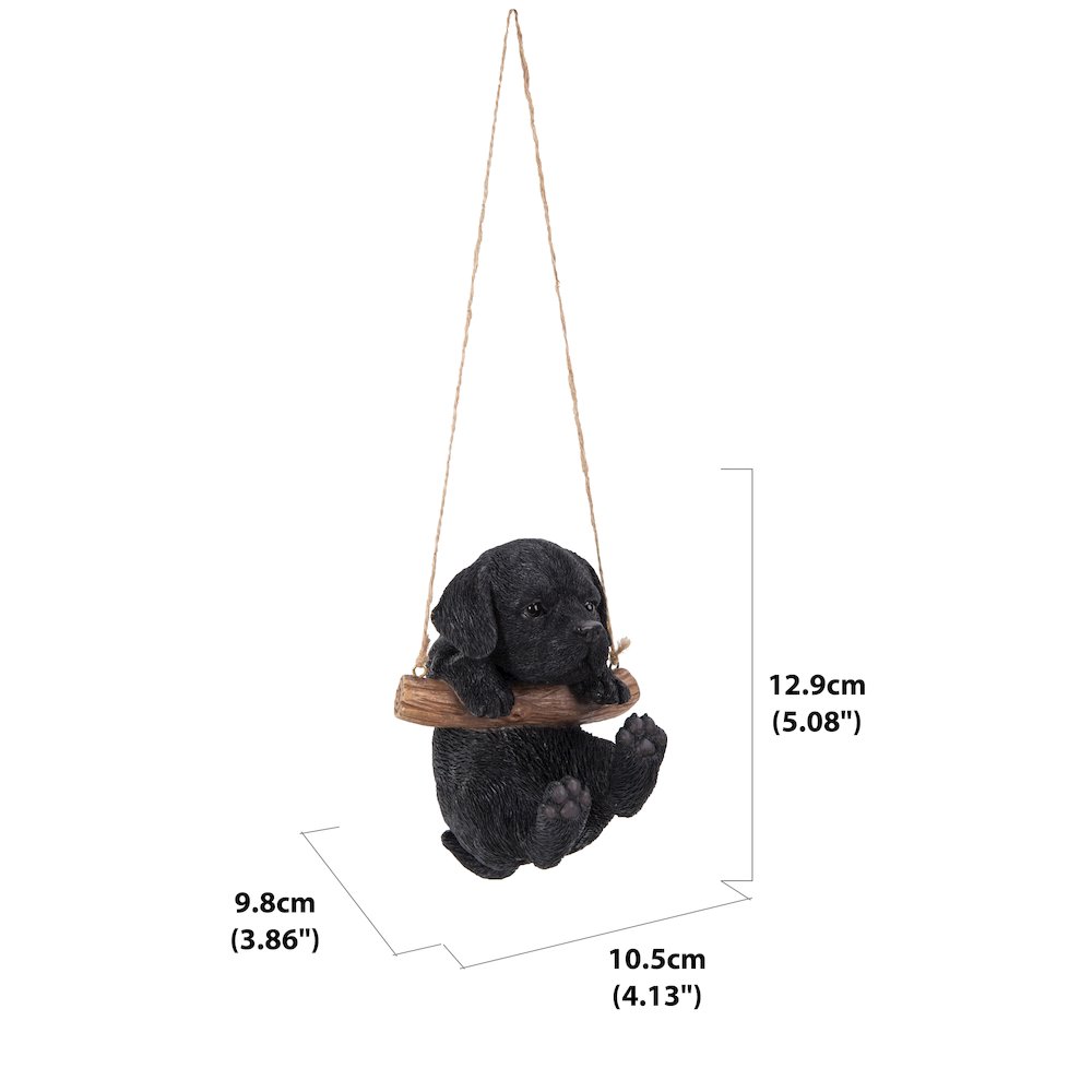 Hanging Black Lab Puppy Statue