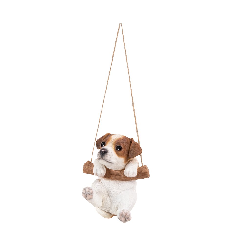 Hanging Jack Russell Terrier Puppy Statue