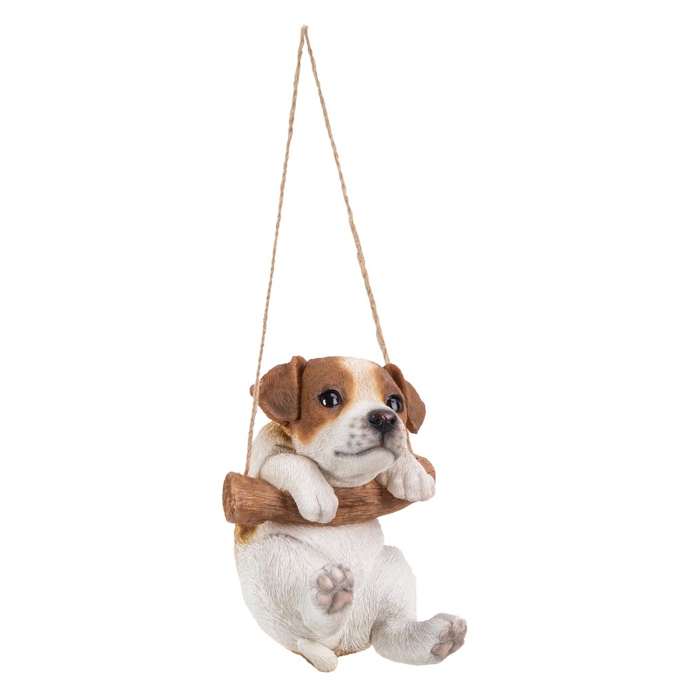 Hanging Jack Russell Terrier Puppy Statue