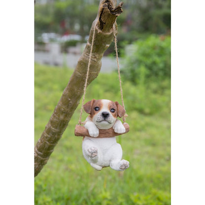 Hanging Jack Russell Terrier Puppy Statue
