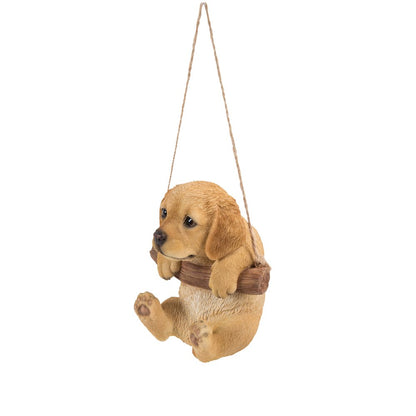 Hanging Golden Retriever Puppy Statue
