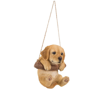 Hanging Golden Retriever Puppy Statue
