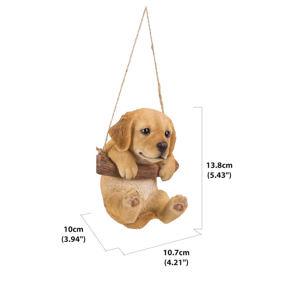Hanging Golden Retriever Puppy Statue
