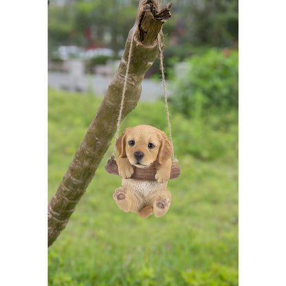 Hanging Golden Retriever Puppy Statue