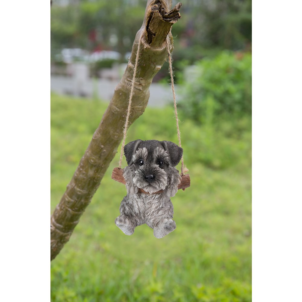 Hanging Schnauzer Puppy Statue