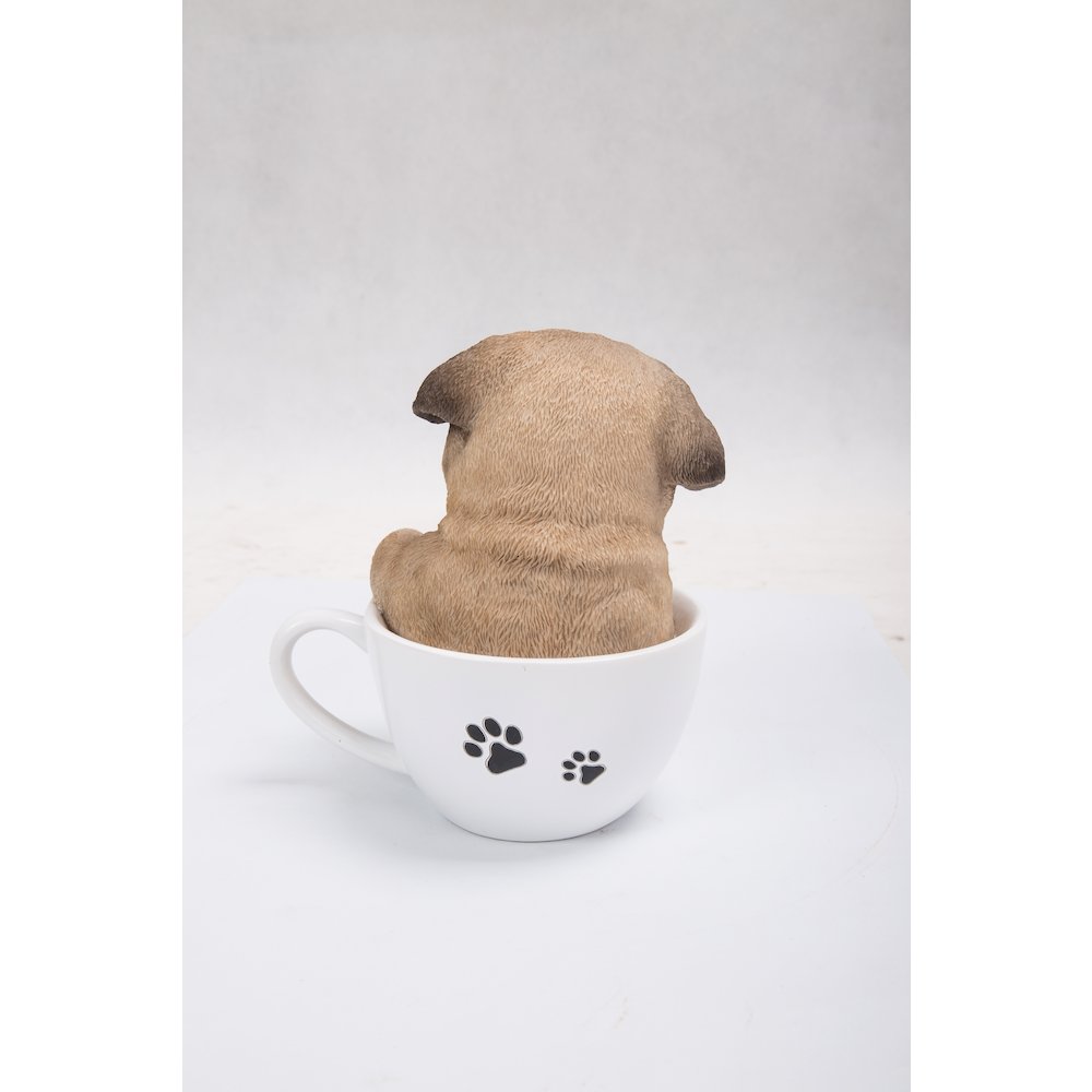 Teacup Pug Puppy Statue