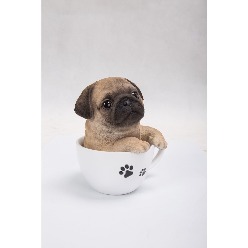Teacup Pug Puppy Statue