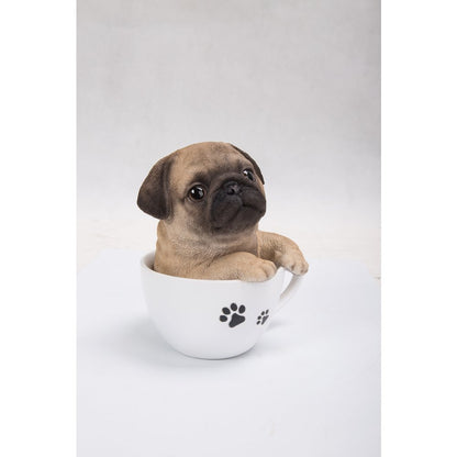 Teacup Pug Puppy Statue