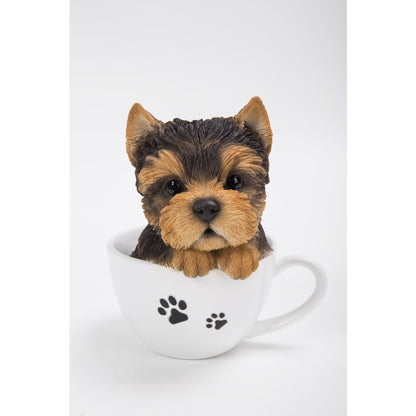 Teacup Yorkshire Terrier Puppy Statue