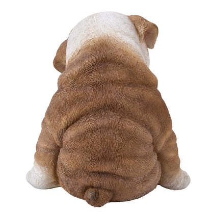 Sitting Sleepy Bulldog Puppy Statue