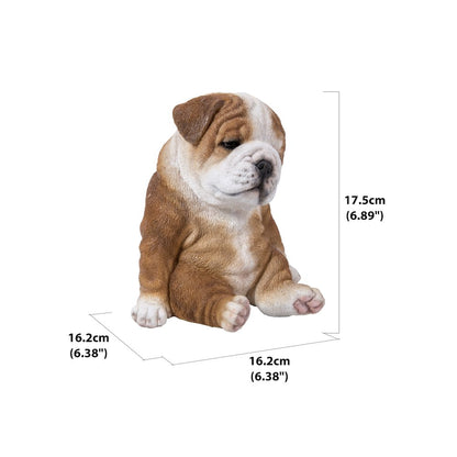 Sitting Sleepy Bulldog Puppy Statue