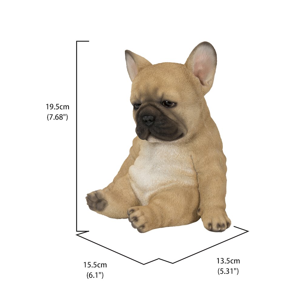 Sleepy French Bulldog Puppy Statue Sitting