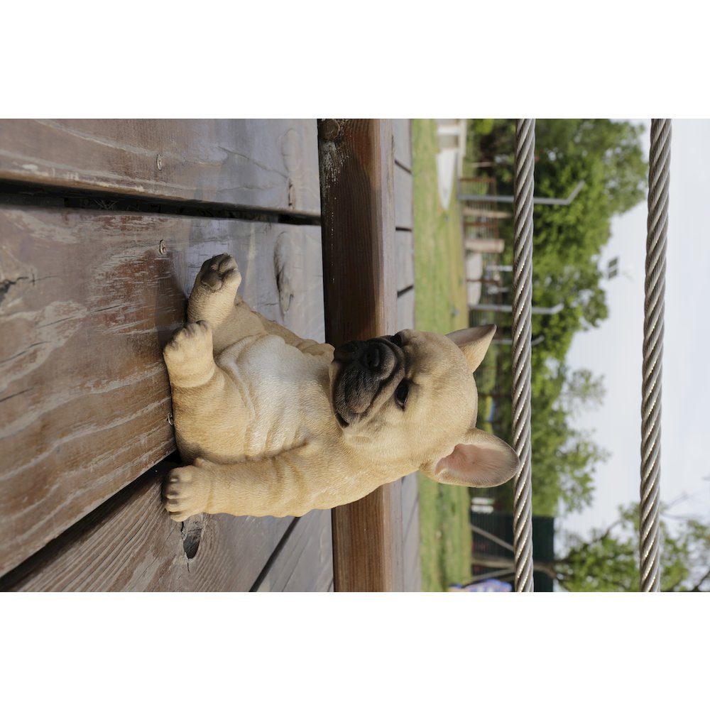 Sleepy French Bulldog Puppy Statue Sitting