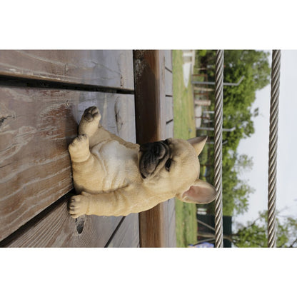 Sleepy French Bulldog Puppy Statue Sitting