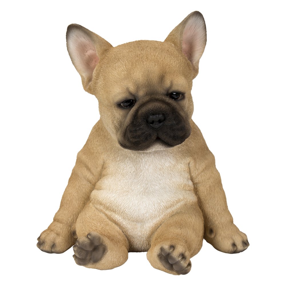Sleepy French Bulldog Puppy Statue Sitting