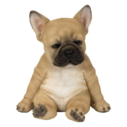 Sleepy French Bulldog Puppy Statue Sitting