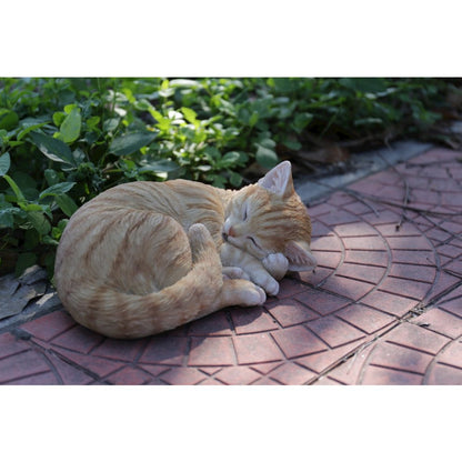 Orange Tabby Cat Sleeping Lying Down