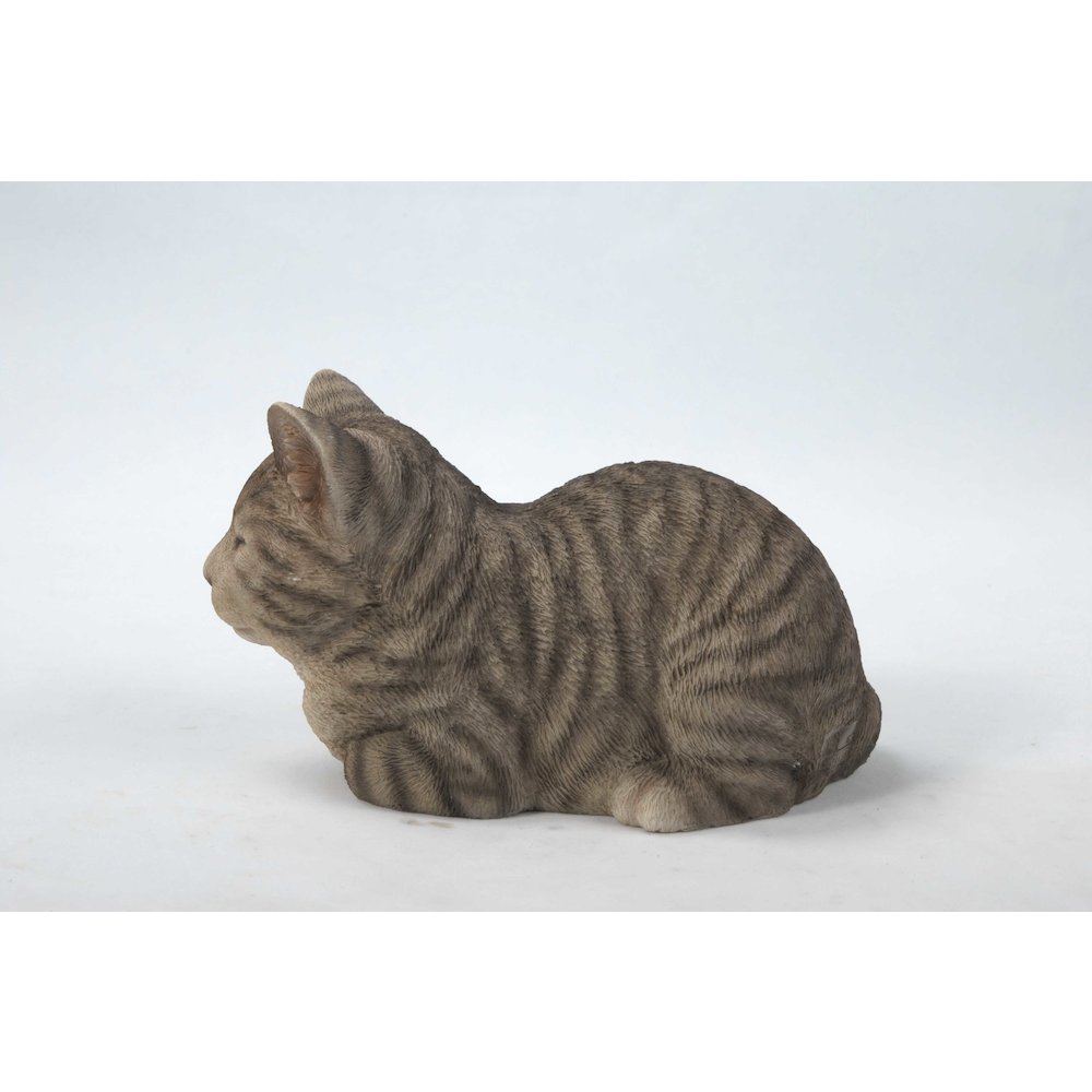 Sleeping Grey Tabby Cat Statue