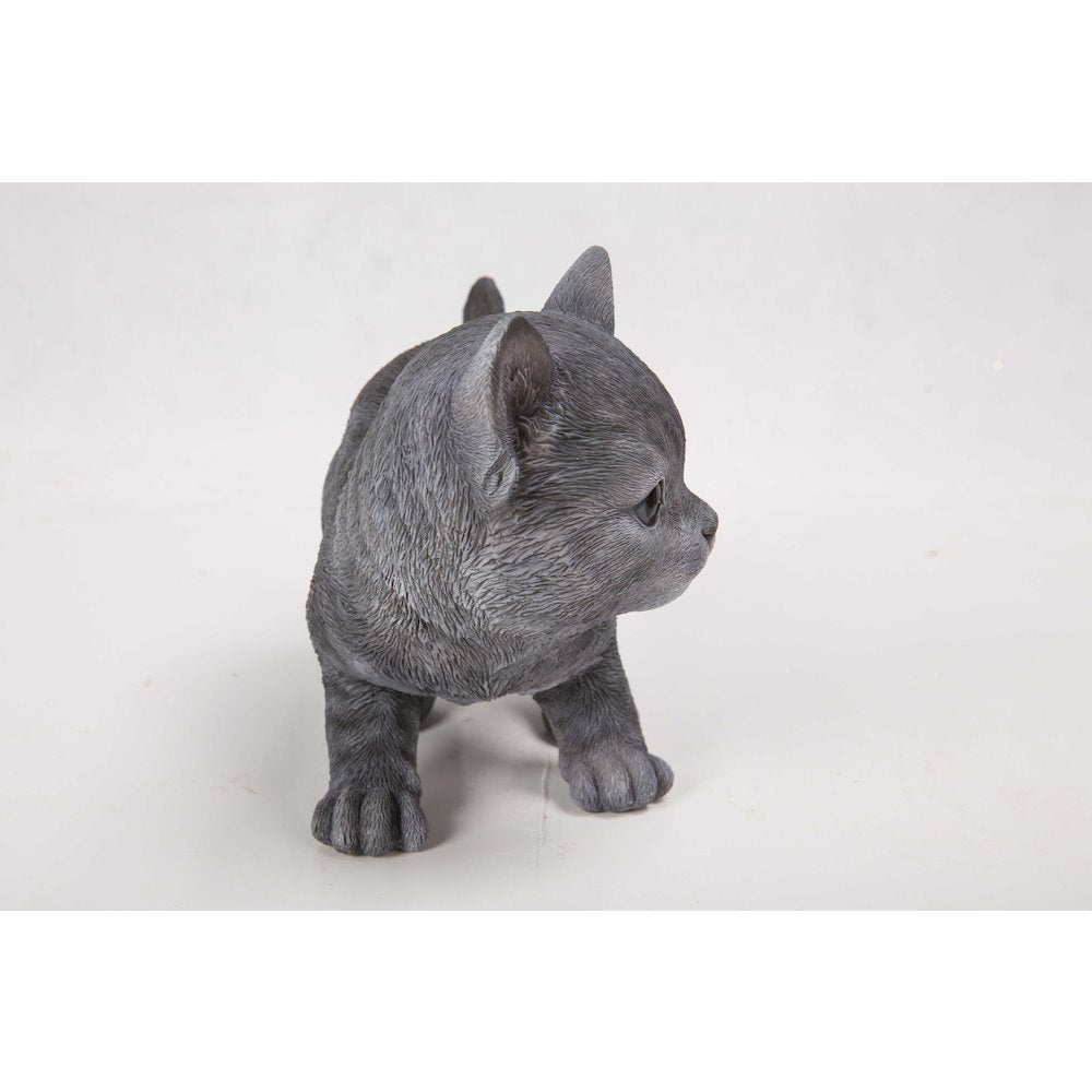 Russian Blue Kitten Statue