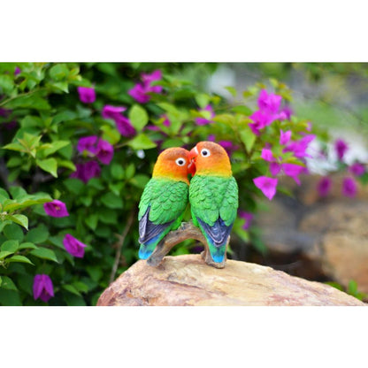Lovebird Parrots On Branch