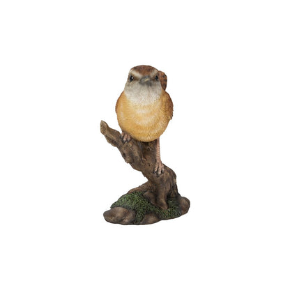 Carolina Wren On Stump Garden Statue