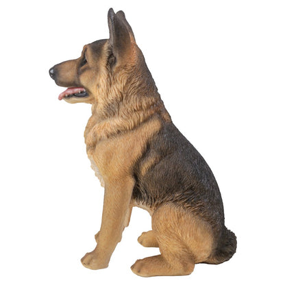 Small German Shepherd Sitting Statue