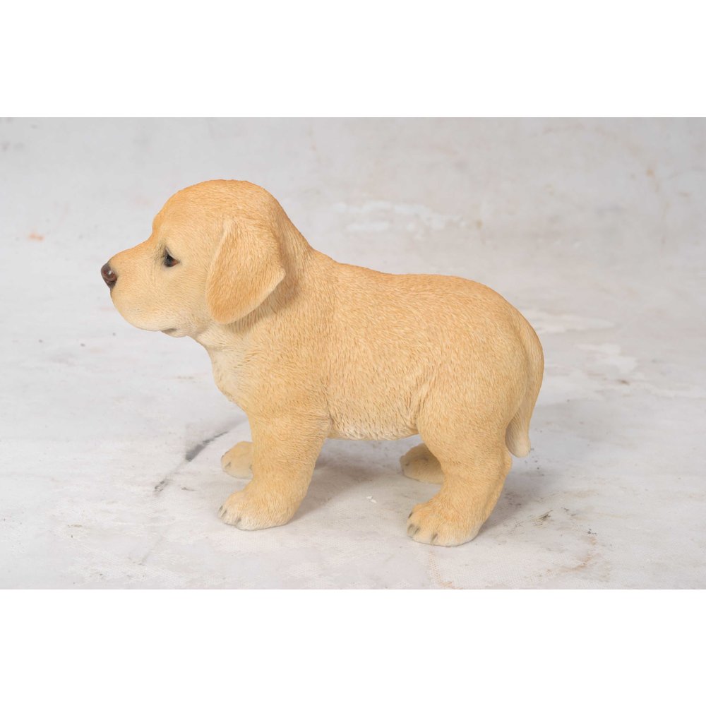 Yellow Standing Labrador Puppy Statue