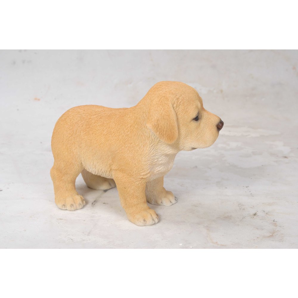 Yellow Standing Labrador Puppy Statue