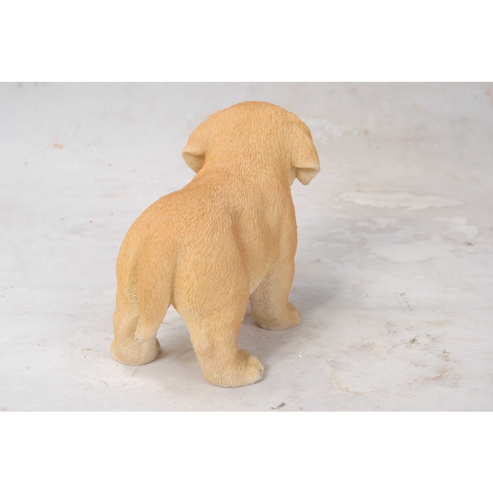 Yellow Standing Labrador Puppy Statue