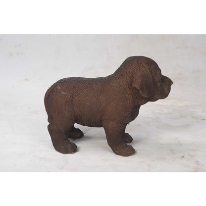 Chocolate Standing Labrador Puppy Statue