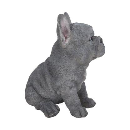 Blue French Bulldog Puppy Sitting Statue