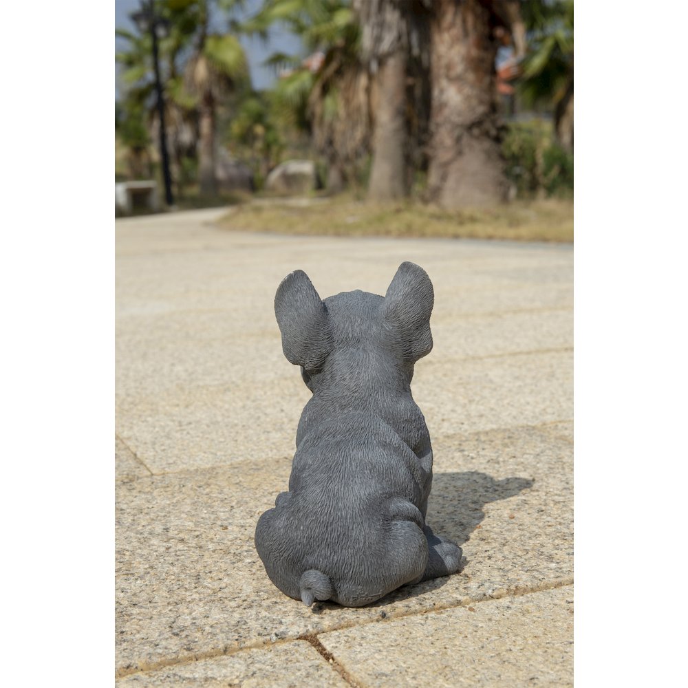 Blue French Bulldog Puppy Sitting Statue