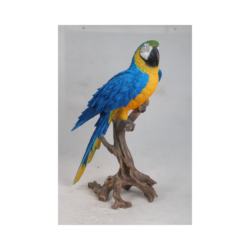 Large Blue/Yellow Macaw Statue