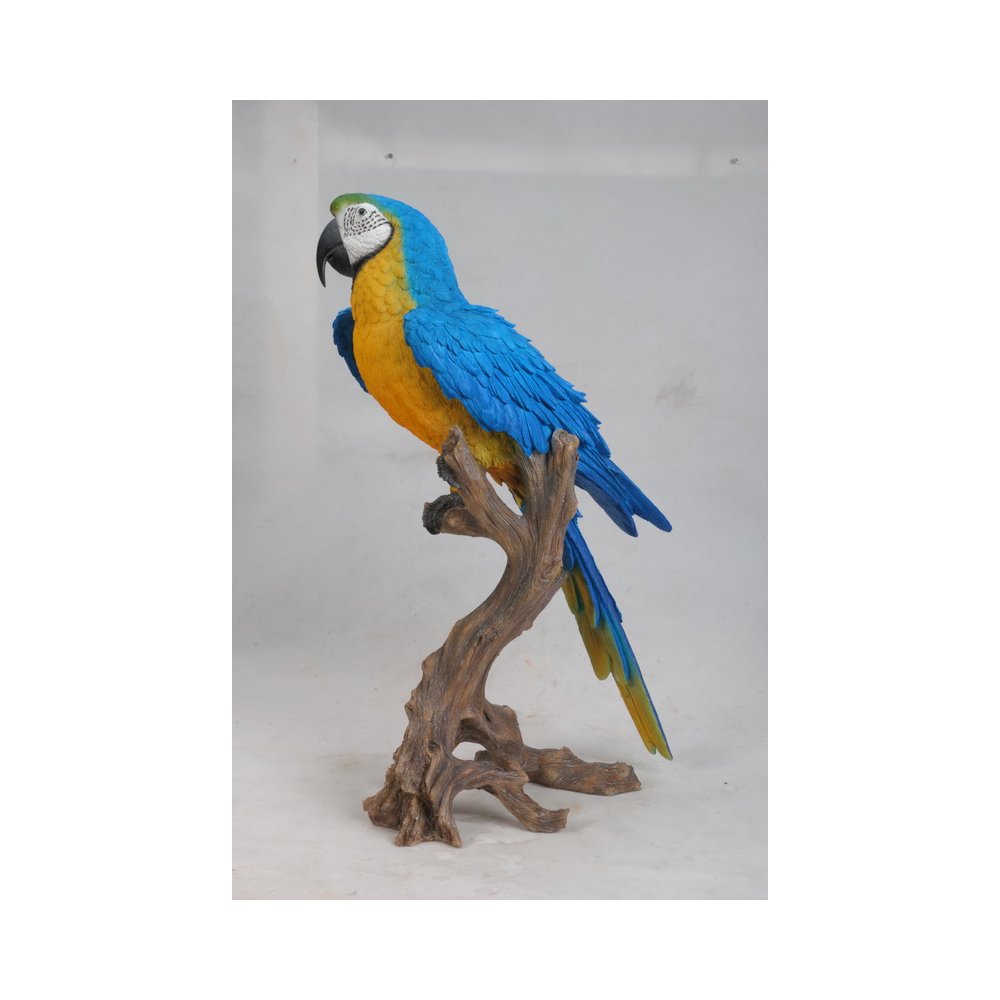 Large Blue/Yellow Macaw Statue