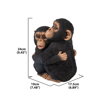 Chimpanzees Hugging