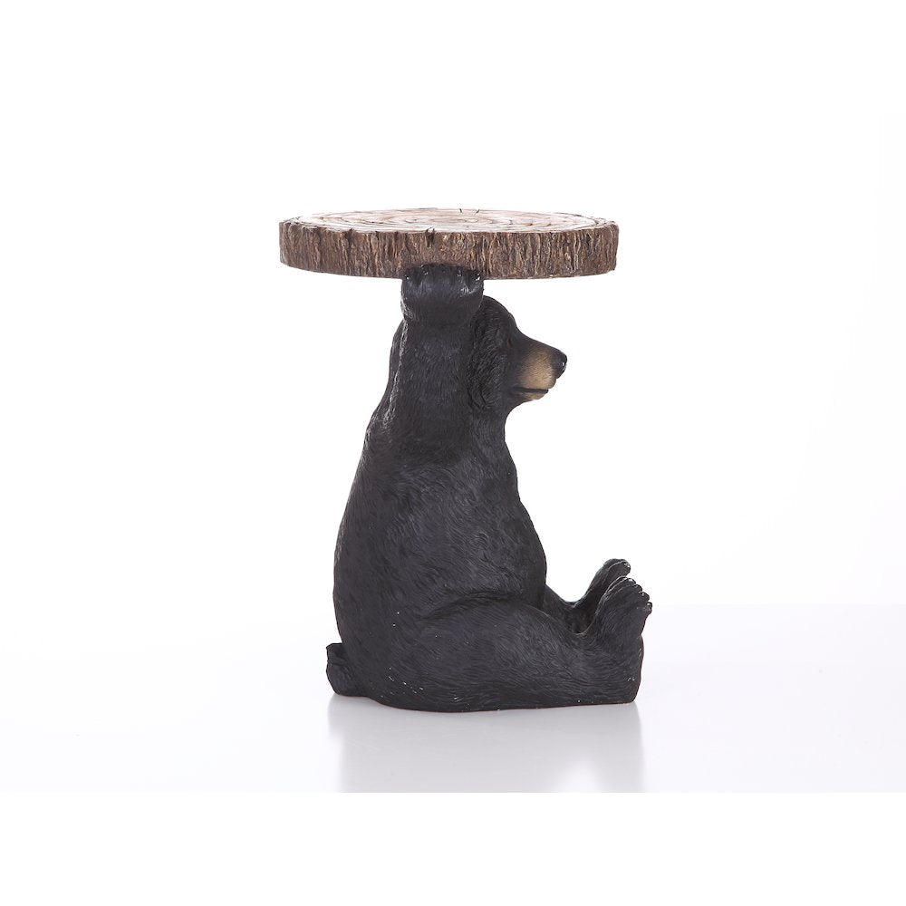 Sittingblack Bear Plant Stand Statue